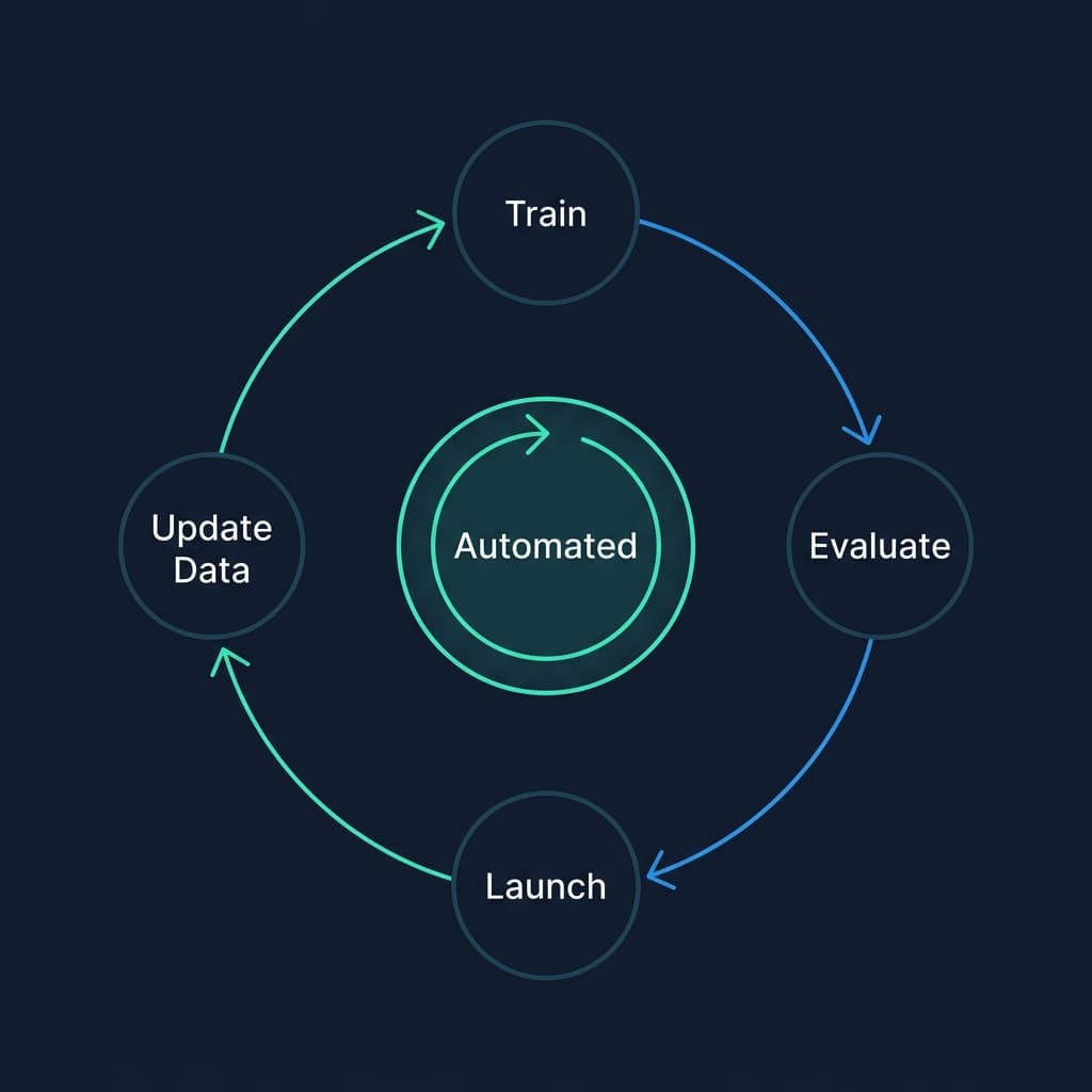The continuous feedback loop of a machine learning system