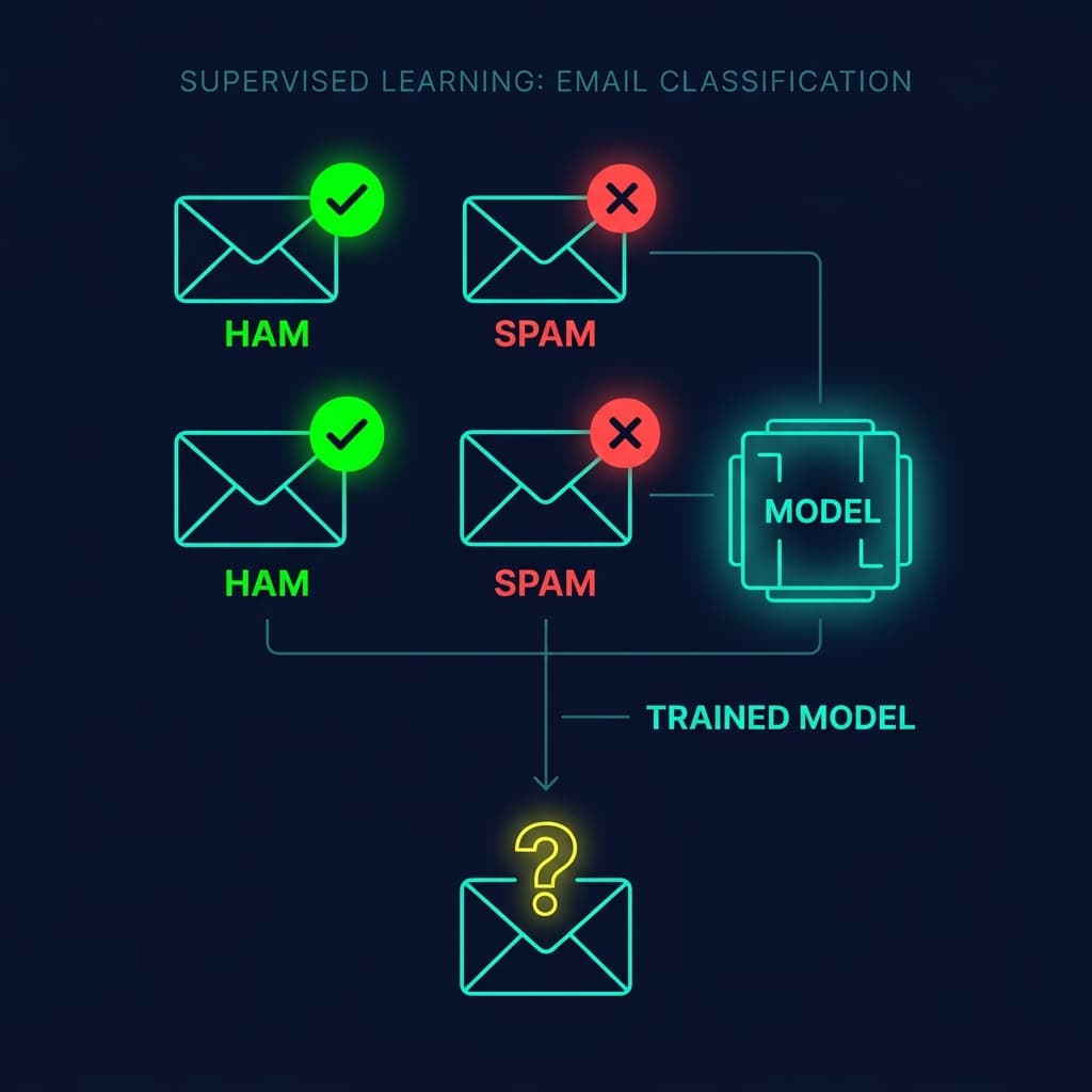 Supervised learning email classification